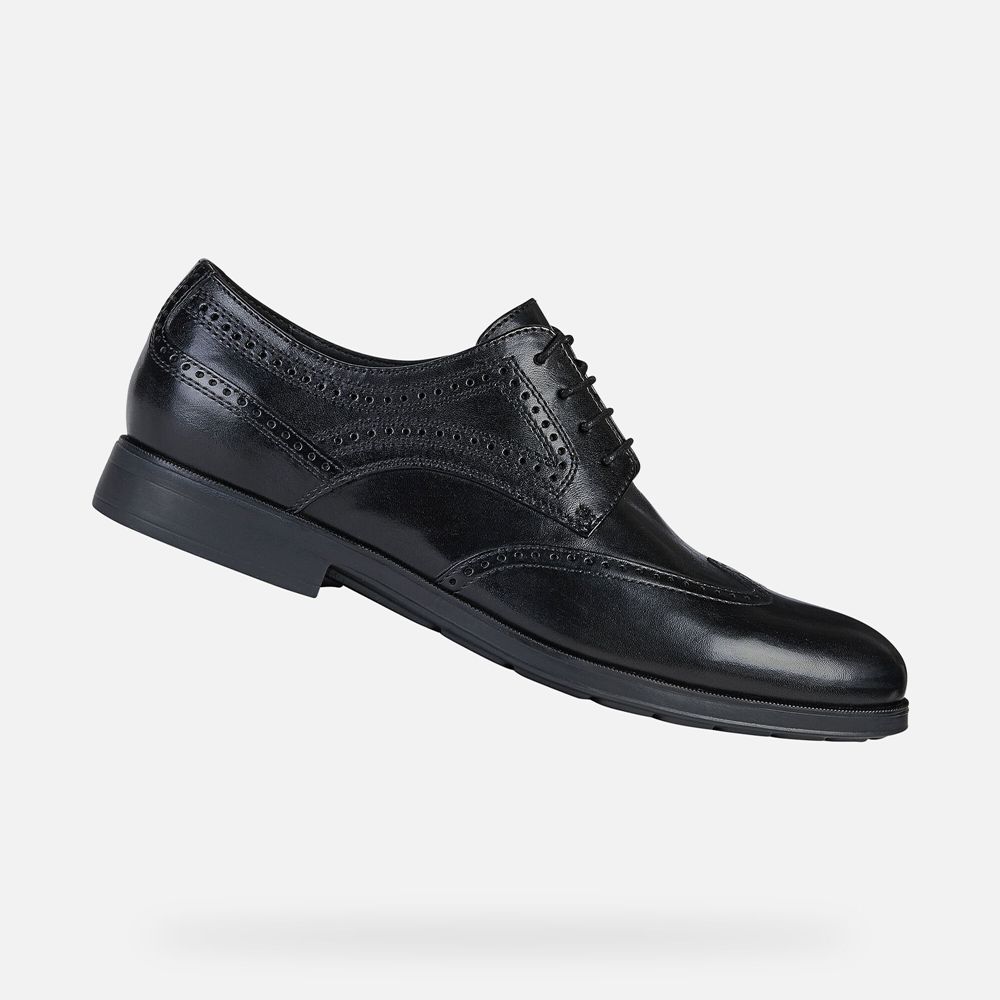 Geox Formal Shoes Black Hilstone Wide - Geox Mens Shoes - WDJRYZ531